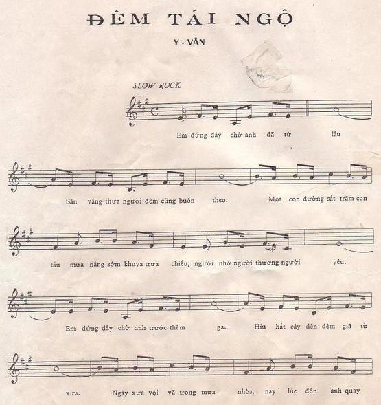 Sheet nhạc Đêm Tái Ngộ